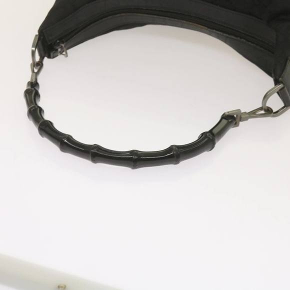 GUCCI Bamboo GG Canvas Hand Bag Black 000 0531 Auth ep3586 - Picture 7 of 16